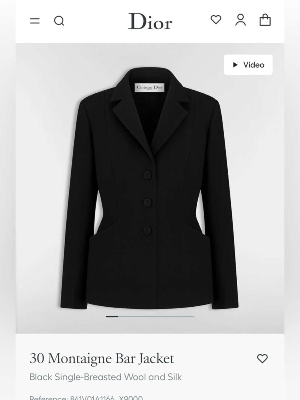 Christian Dior 30 Montaigne Bar Jacket